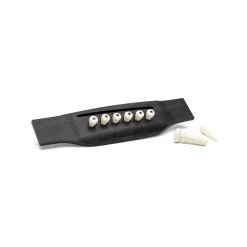 Martin Inlaid Bridge & Endpins - White/Black
