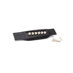 Martin Inlaid Bridge & Endpins - White/Tortoise