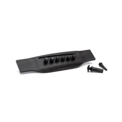 Plain Bridge & Endpins - Ebony Plain